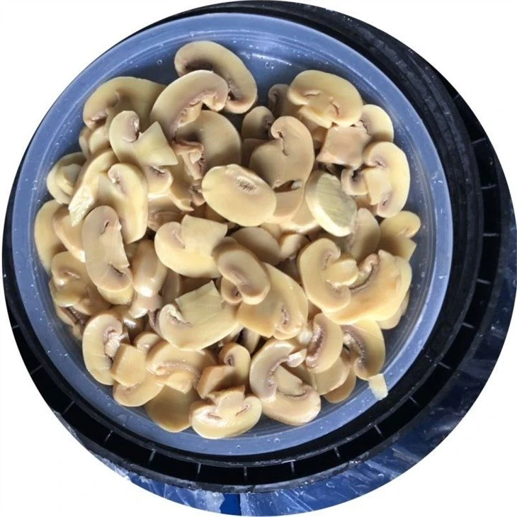 Best sliced white mushroom in brine in drums 4-6cm